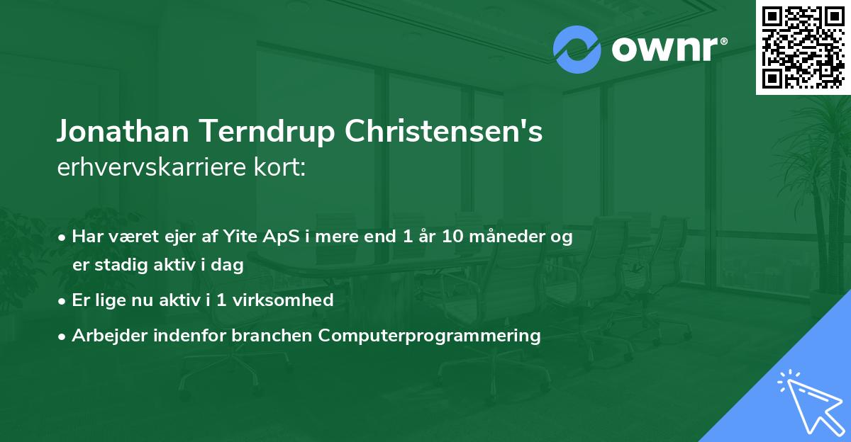 Jonathan Terndrup Christensen's erhvervskarriere kort