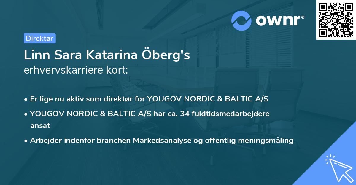 Linn Sara Katarina Öberg's erhvervskarriere kort