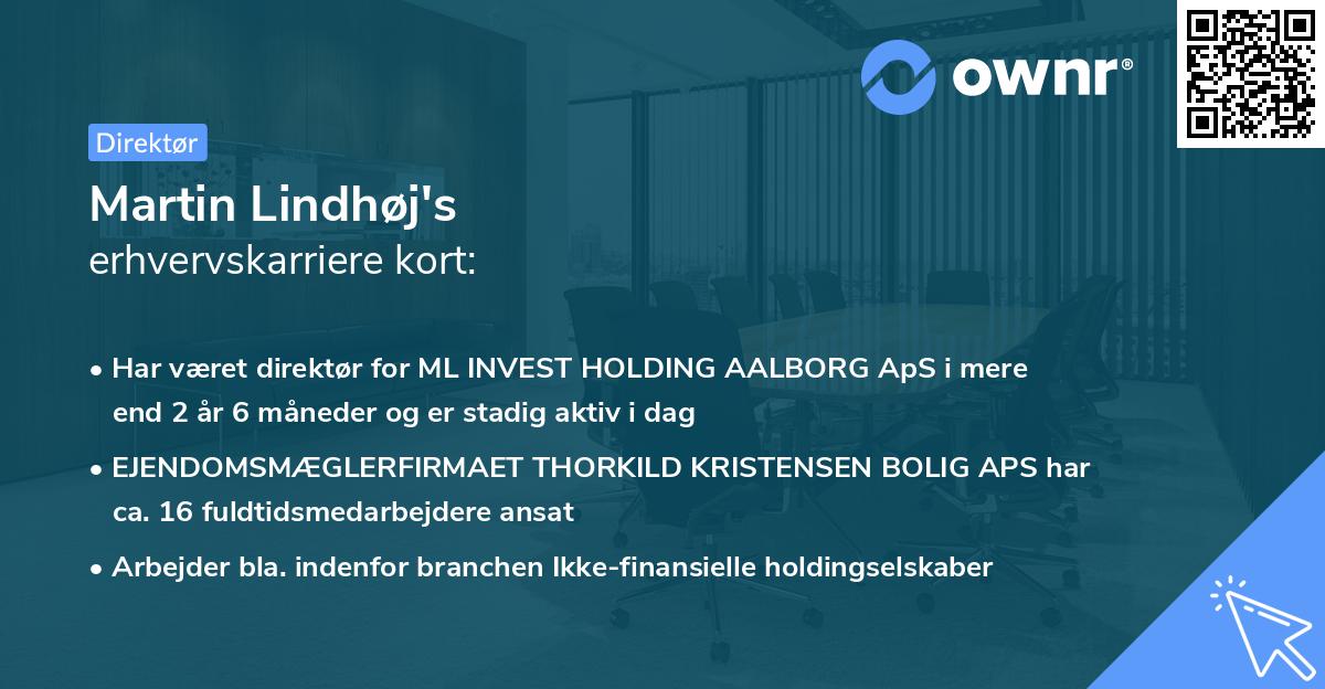 Martin Lindhøj's erhvervskarriere kort