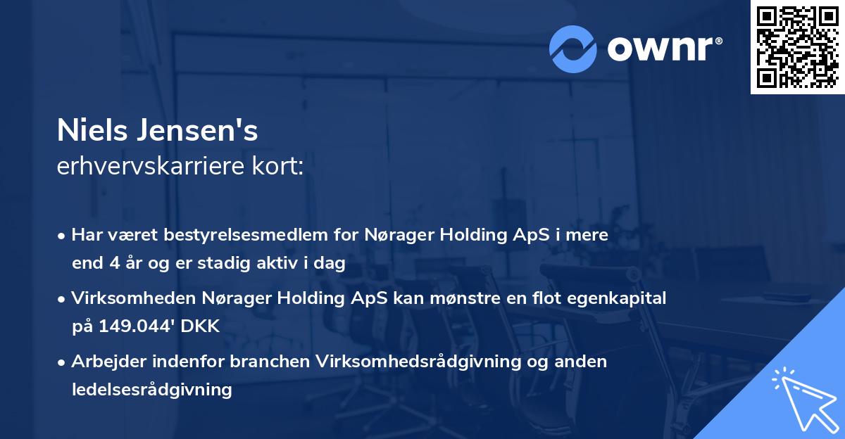 Niels Jensen's erhvervskarriere kort