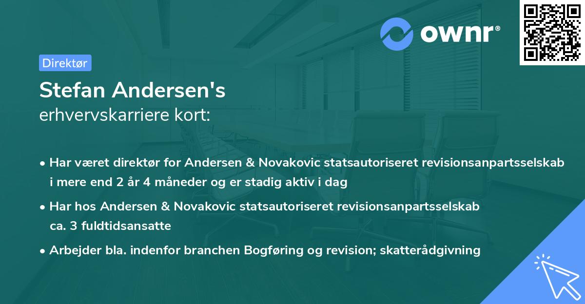 Stefan Andersen's erhvervskarriere kort