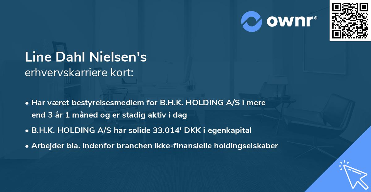 Line Dahl Nielsen's erhvervskarriere kort