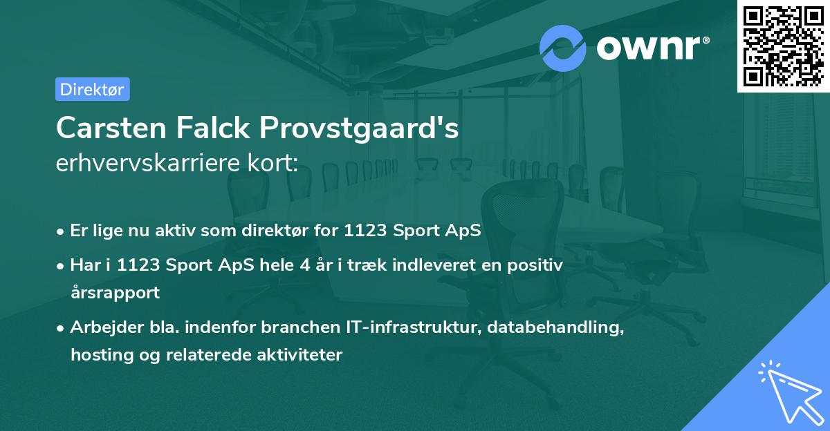 Carsten Falck Provstgaard's erhvervskarriere kort