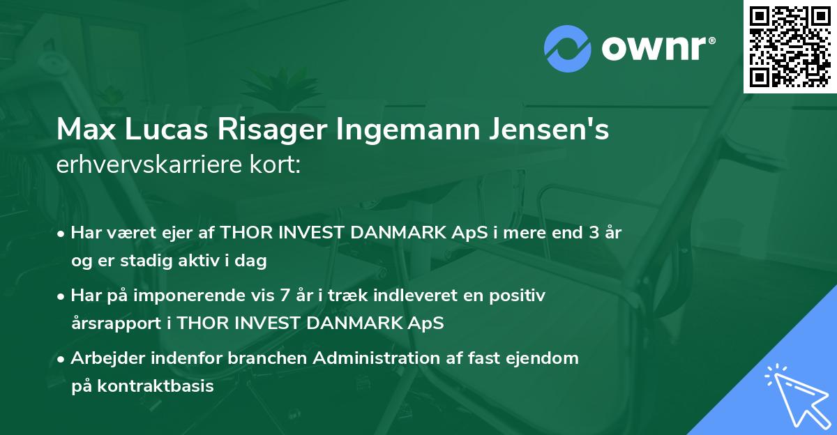 Max Lucas Risager Ingemann Jensen's erhvervskarriere kort