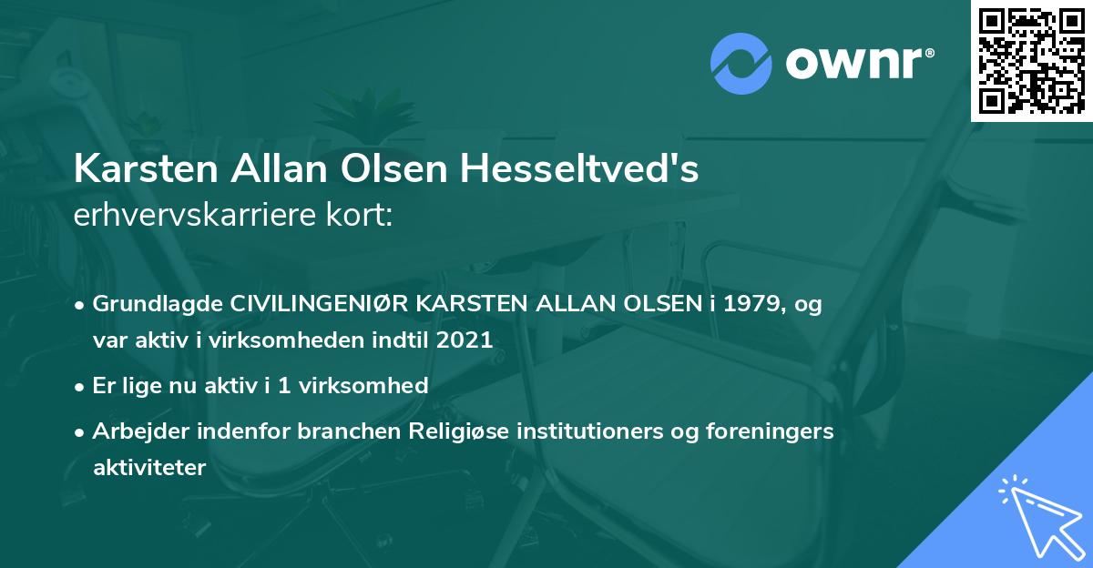 Karsten Allan Olsen Hesseltved's erhvervskarriere kort