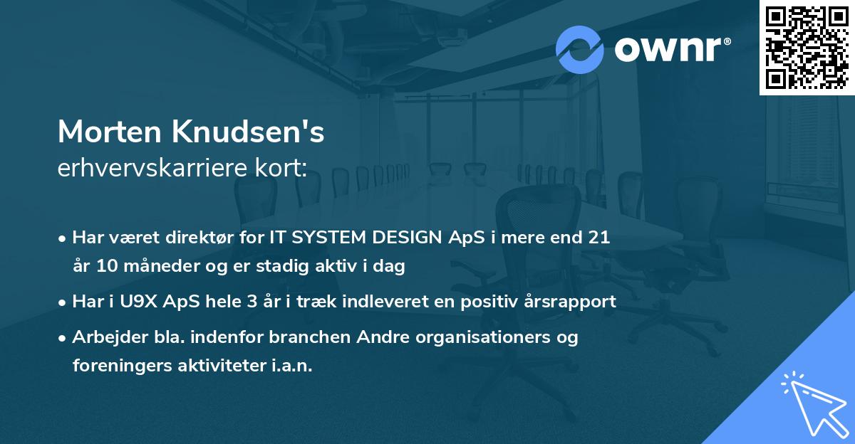 Morten Knudsen's erhvervskarriere kort