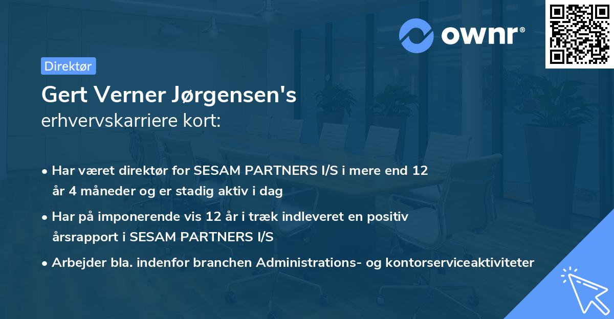 Gert Verner Jørgensen's erhvervskarriere kort