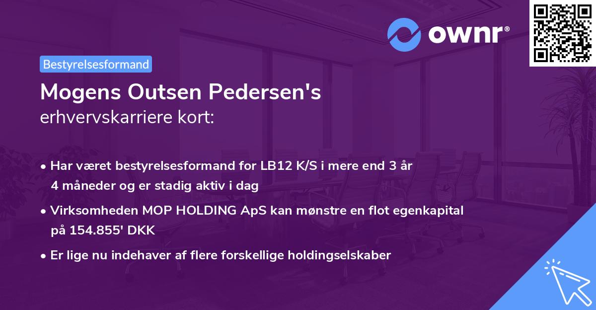 Mogens Outsen Pedersen's erhvervskarriere kort