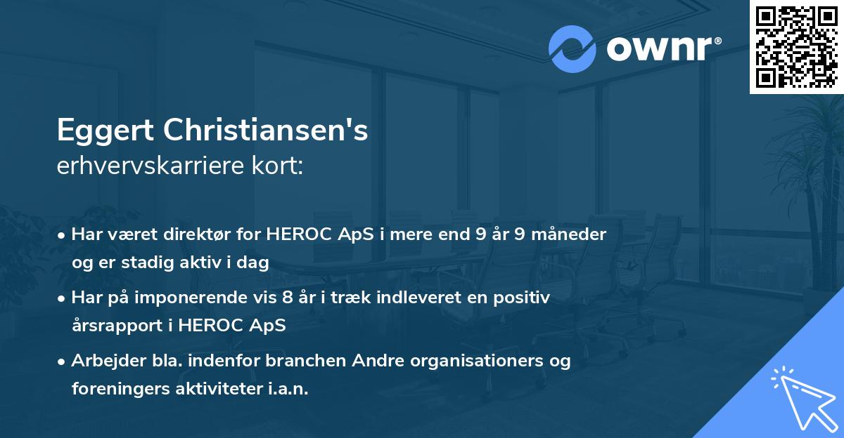 Eggert Christiansen's erhvervskarriere kort