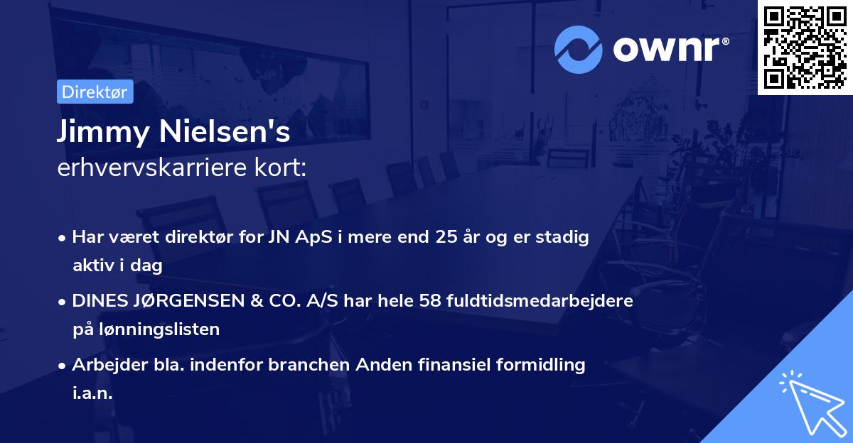 Jimmy Nielsen's erhvervskarriere kort
