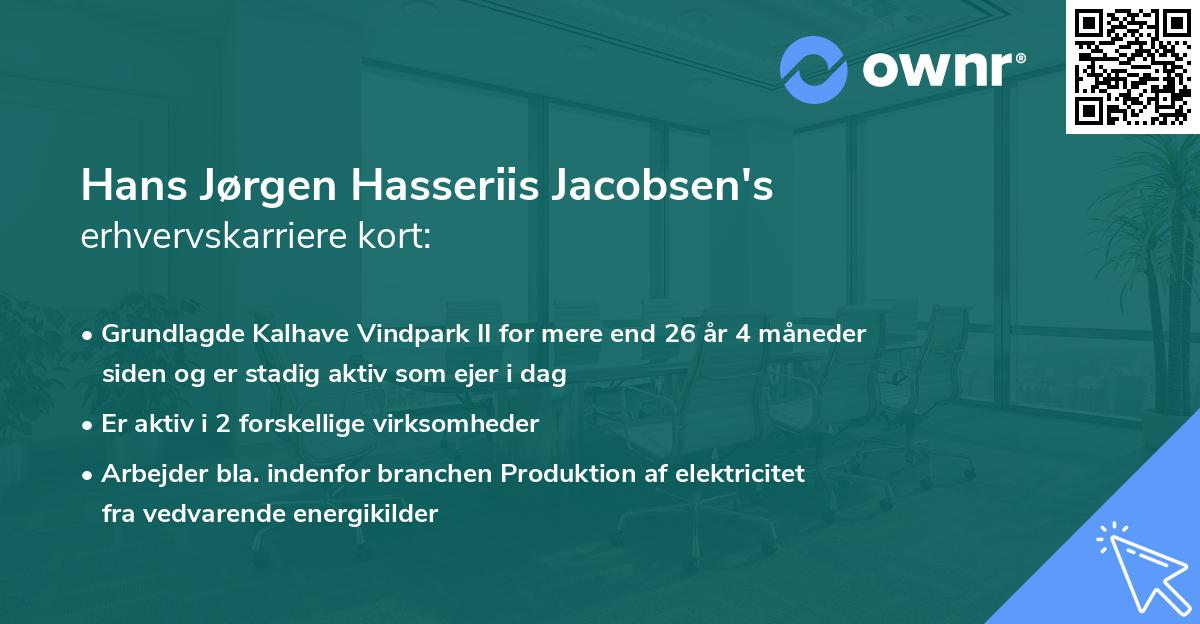 Hans Jørgen Hasseriis Jacobsen's erhvervskarriere kort