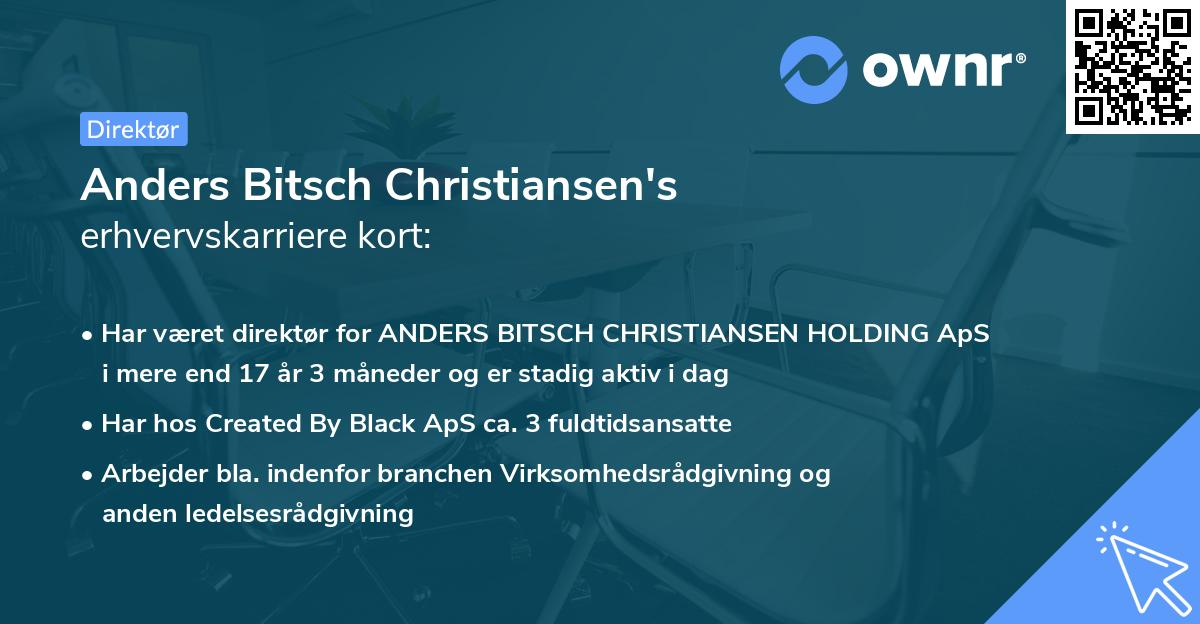 Anders Bitsch Christiansen's erhvervskarriere kort