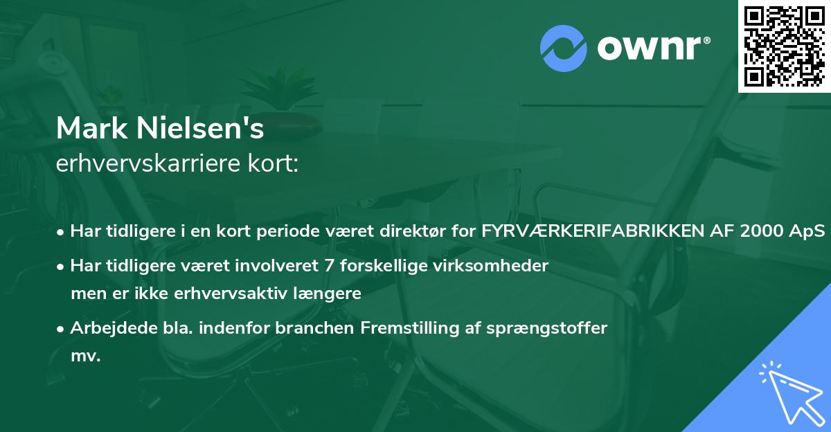 Mark Nielsen's erhvervskarriere kort