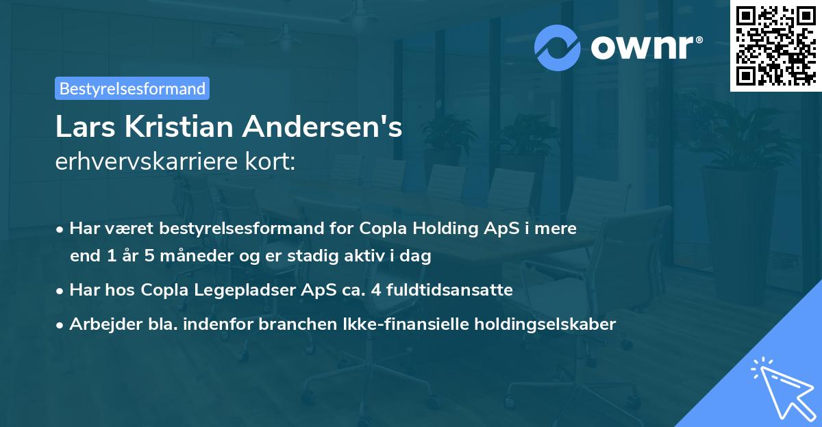 Lars Kristian Andersen's erhvervskarriere kort