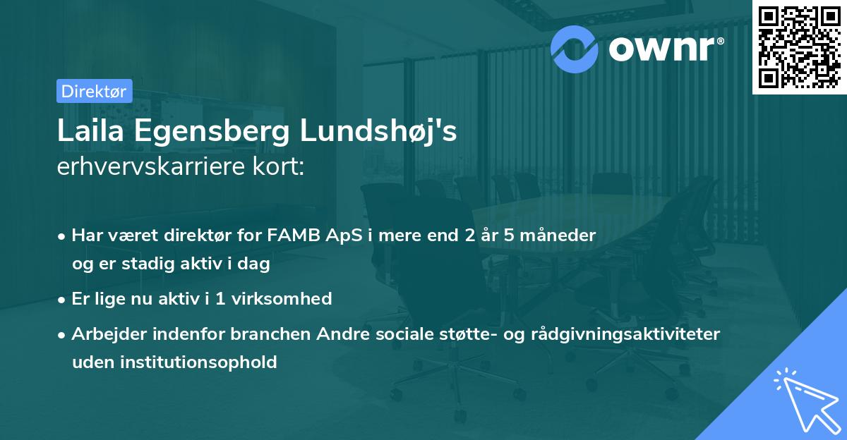 Laila Egensberg Lundshøj's erhvervskarriere kort