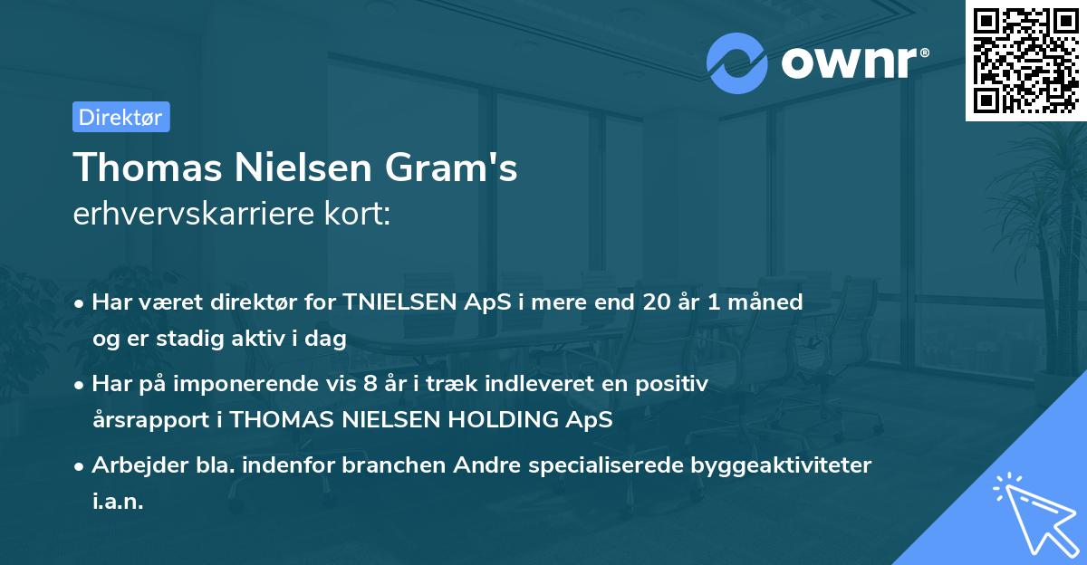 Thomas Nielsen Gram's erhvervskarriere kort