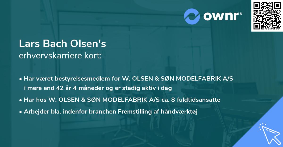 Lars Bach Olsen's erhvervskarriere kort