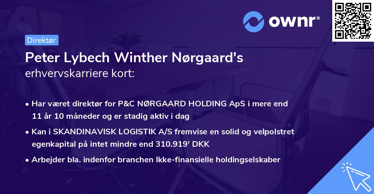 Peter Lybech Winther Nørgaard's erhvervskarriere kort
