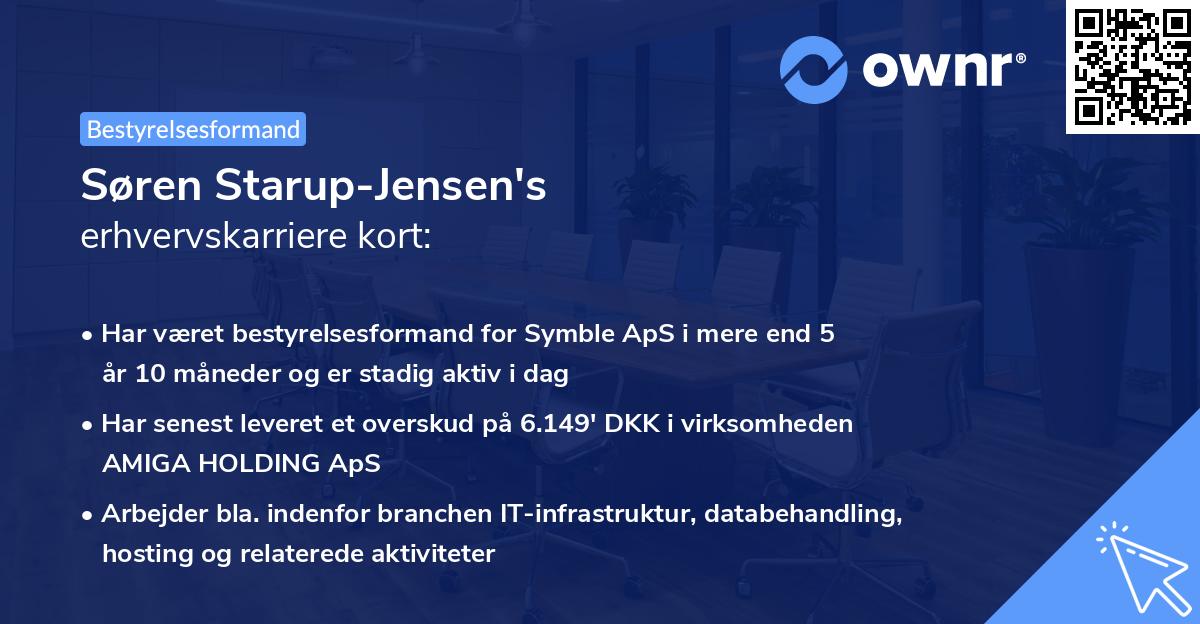 Søren Starup-Jensen's erhvervskarriere kort
