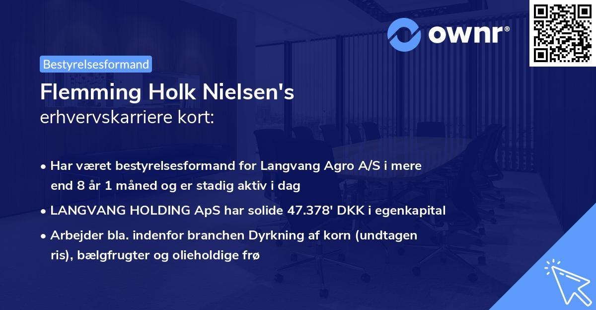 Flemming Holk Nielsen's erhvervskarriere kort