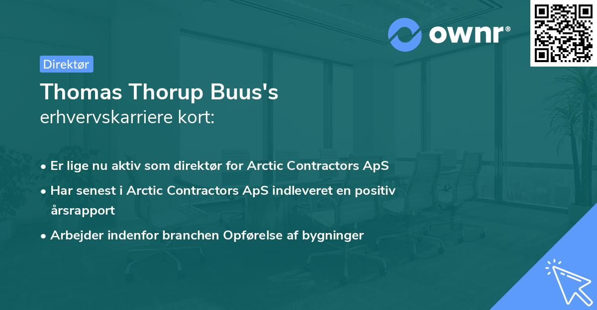 Thomas Thorup Buus's erhvervskarriere kort