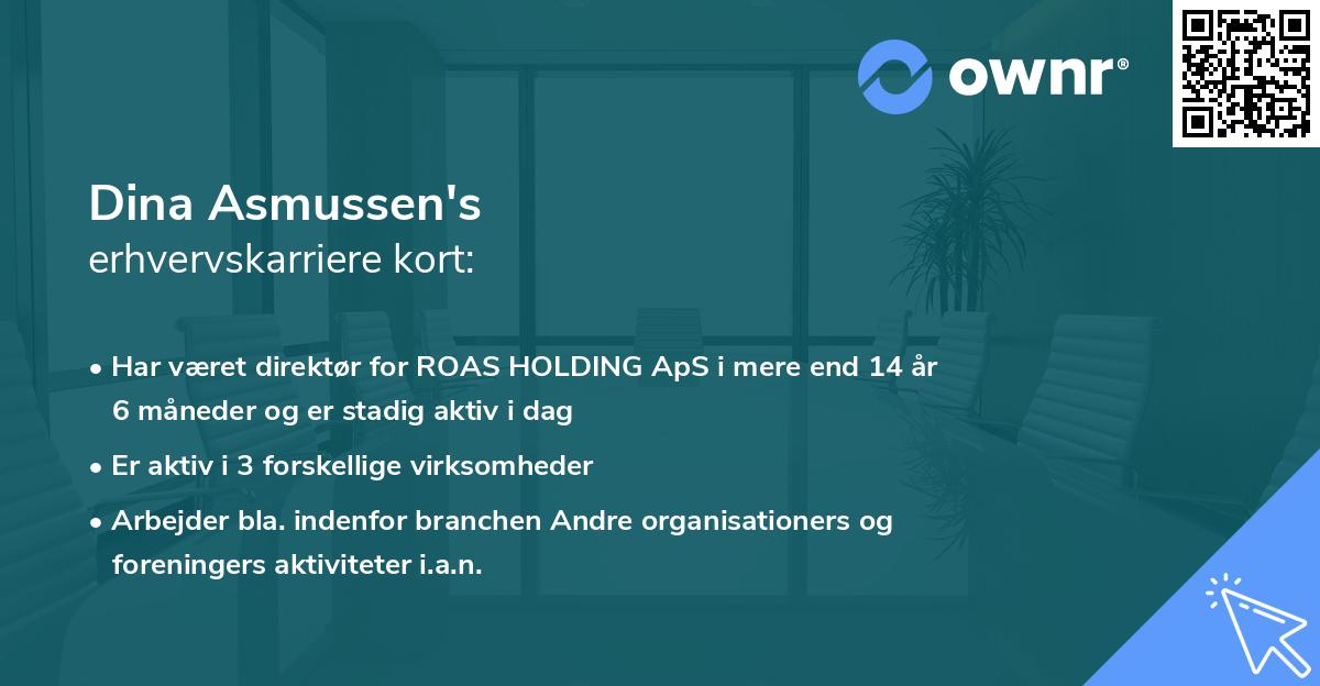 Dina Asmussen's erhvervskarriere kort