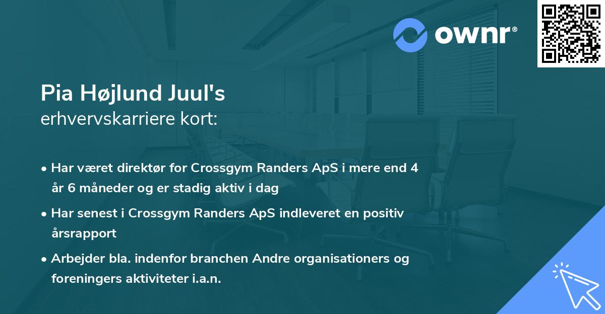 Pia Højlund Juul's erhvervskarriere kort