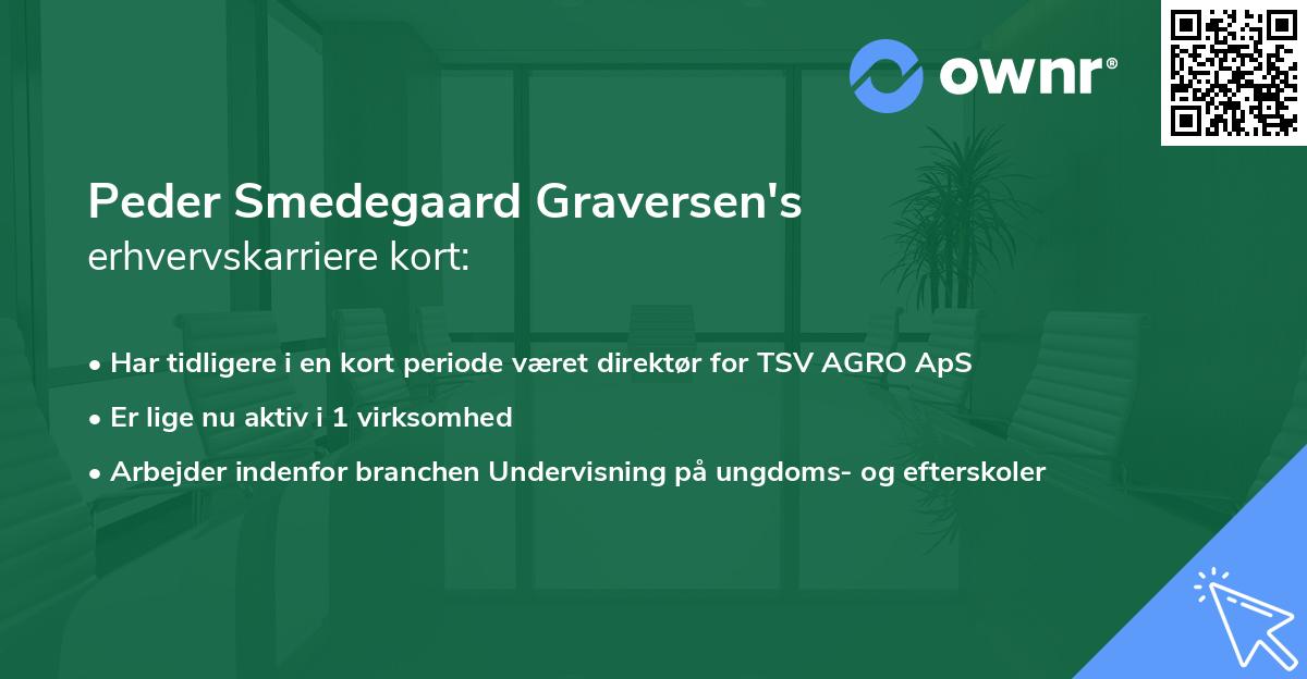 Peder Smedegaard Graversen's erhvervskarriere kort