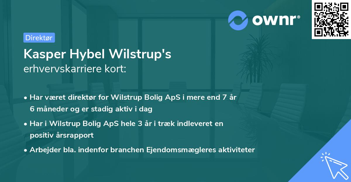 Kasper Hybel Wilstrup's erhvervskarriere kort