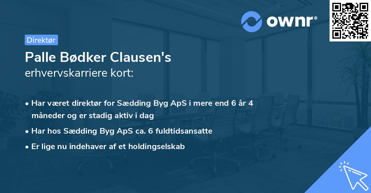 Palle Bødker Clausen's erhvervskarriere kort