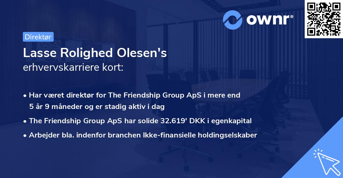 Lasse Rolighed Olesen's erhvervskarriere kort