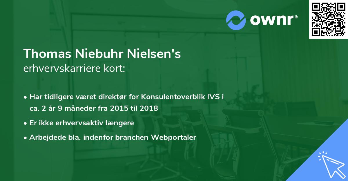 Thomas Niebuhr Nielsen's erhvervskarriere kort