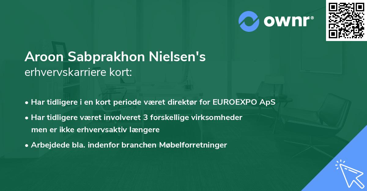 Aroon Sabprakhon Nielsen's erhvervskarriere kort