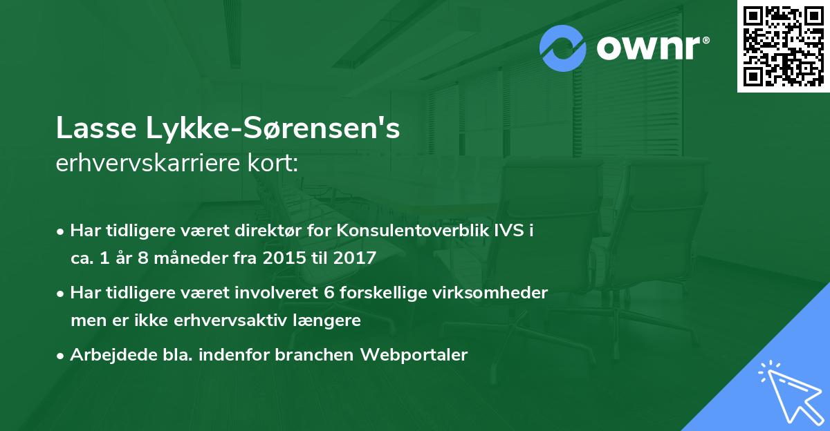 Lasse Lykke-Sørensen's erhvervskarriere kort