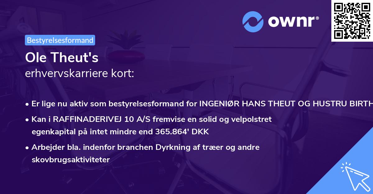 Ole Theut's erhvervskarriere kort