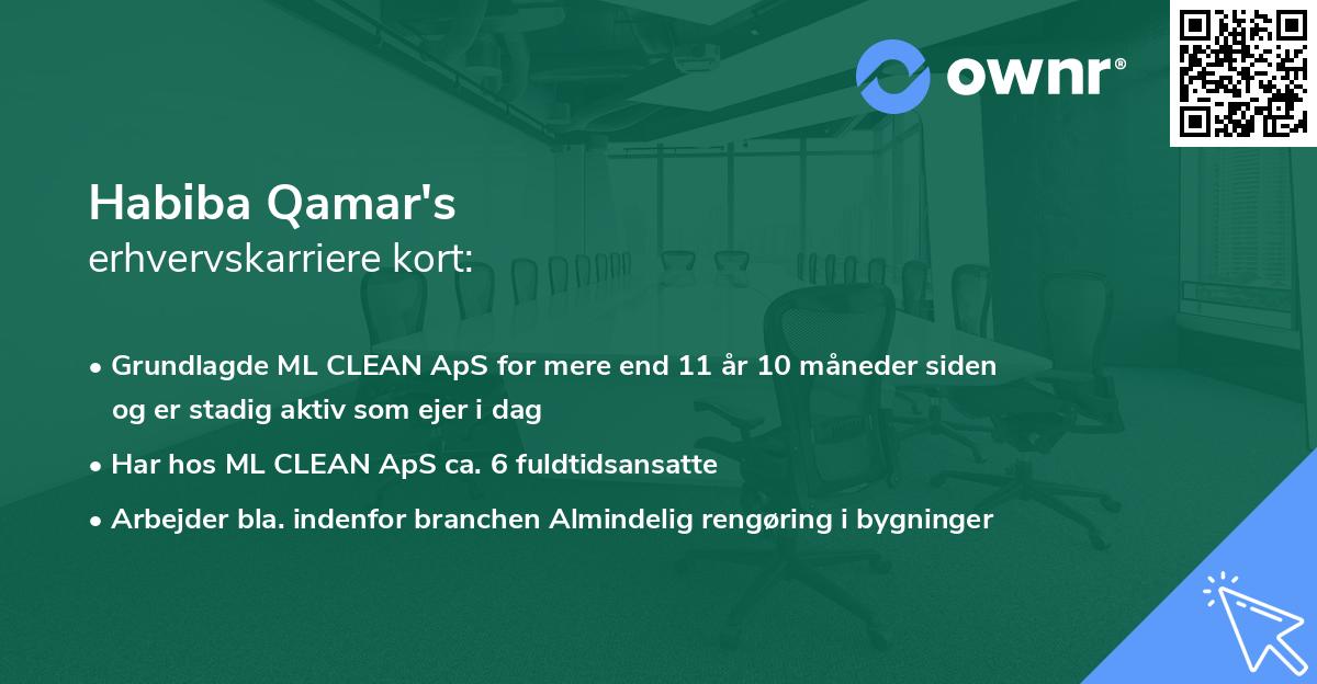 Habiba Qamar's erhvervskarriere kort