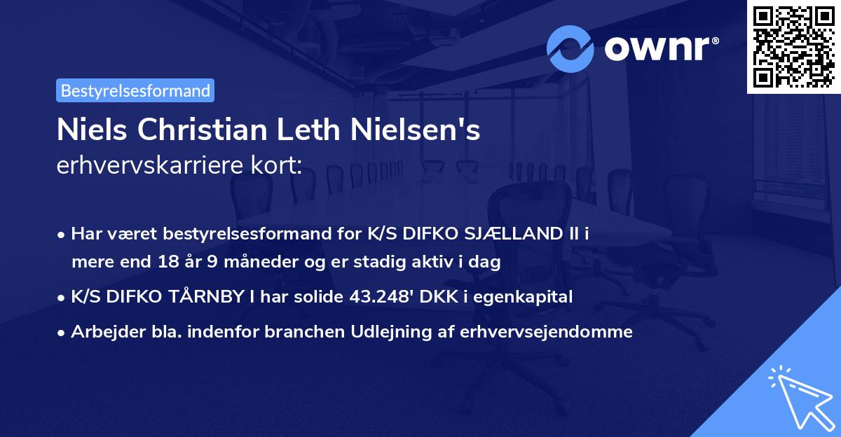 Niels Christian Leth Nielsen's erhvervskarriere kort