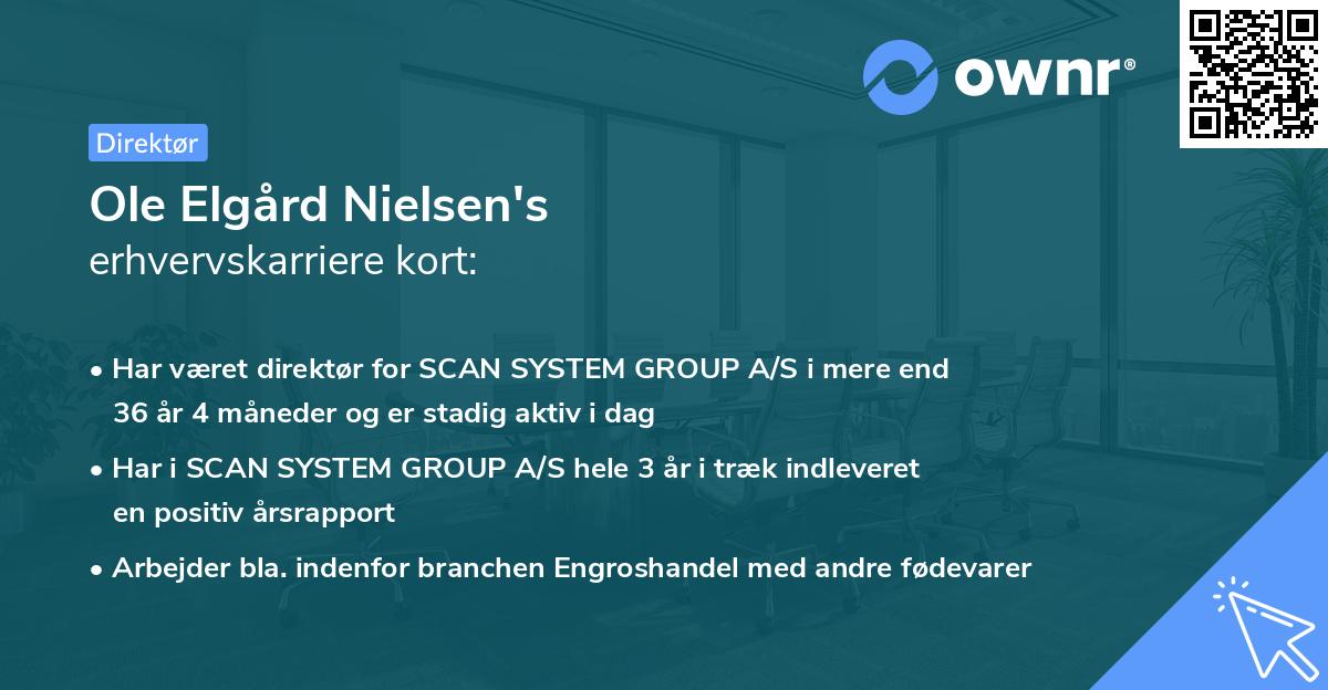 Ole Elgård Nielsen's erhvervskarriere kort