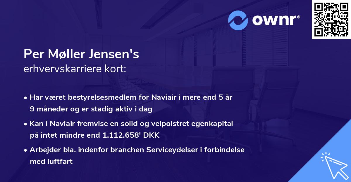 Per Møller Jensen's erhvervskarriere kort