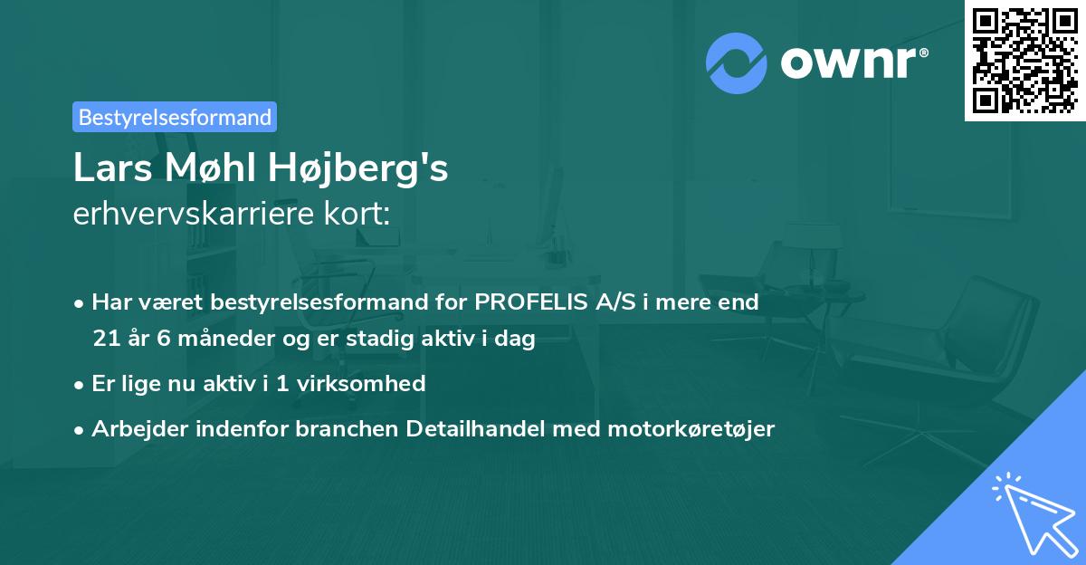 Lars Møhl Højberg's erhvervskarriere kort