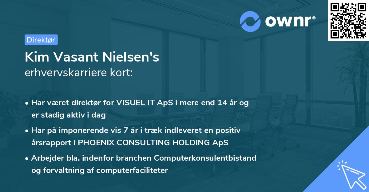 Kim Vasant Nielsen's erhvervskarriere kort
