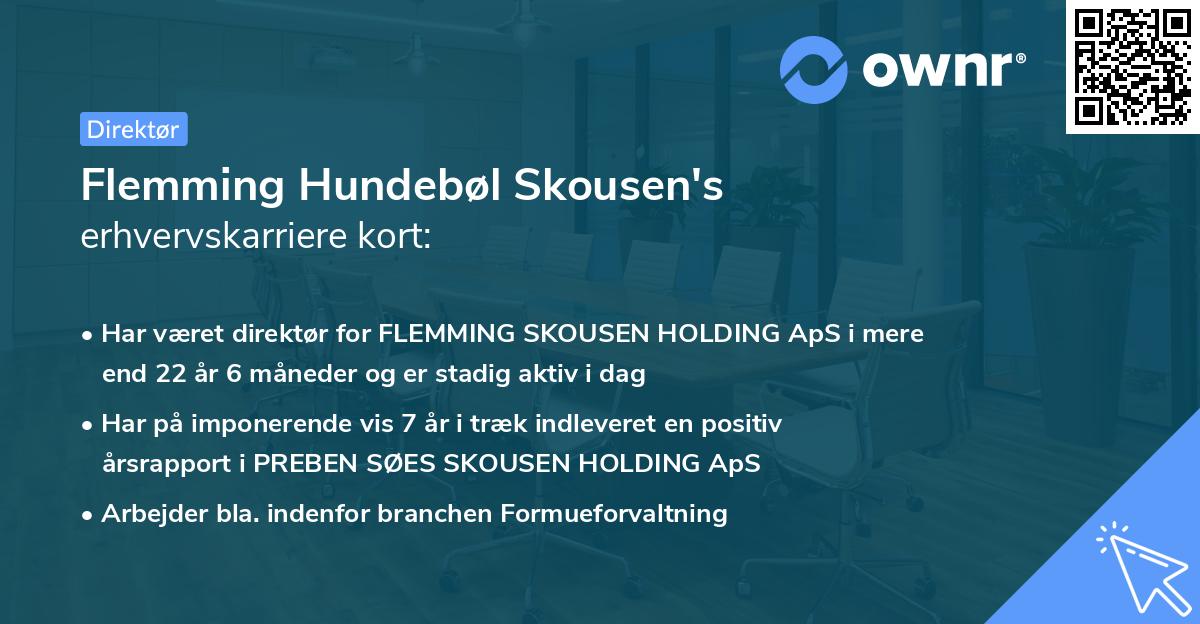 Flemming Hundebøl Skousen's erhvervskarriere kort