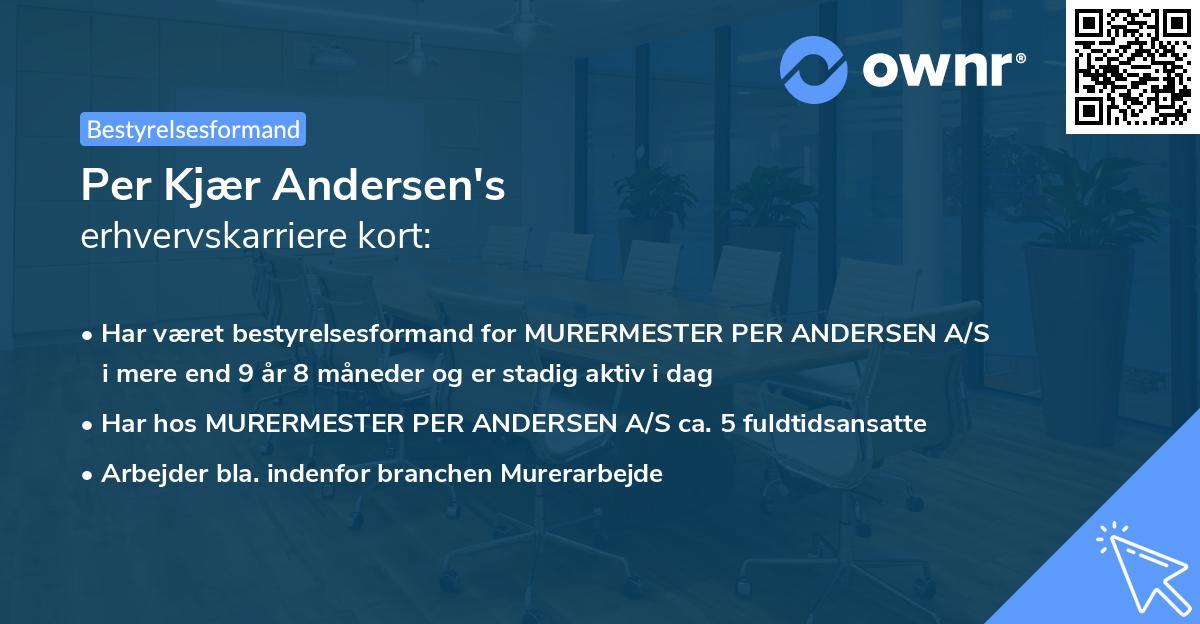 Per Kjær Andersen's erhvervskarriere kort