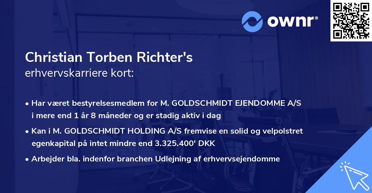 Christian Torben Richter's erhvervskarriere kort