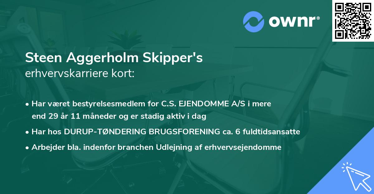 Steen Aggerholm Skipper's erhvervskarriere kort