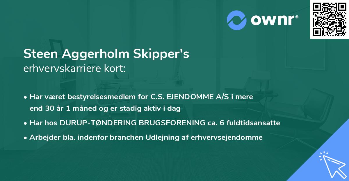 Steen Aggerholm Skipper's erhvervskarriere kort