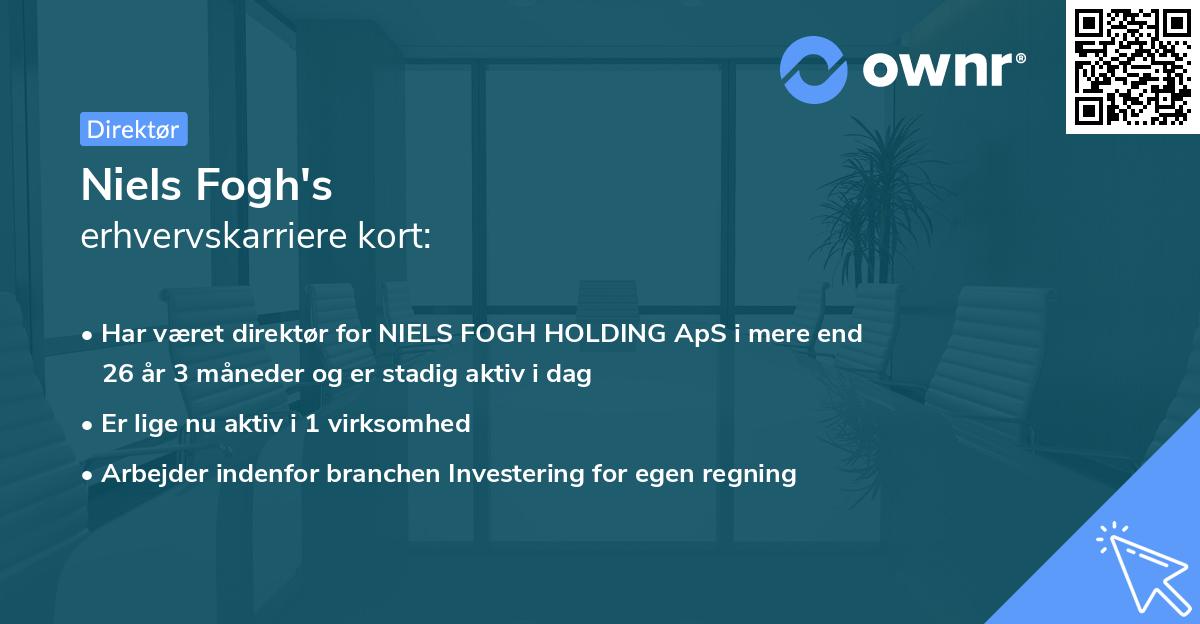 Niels Fogh's erhvervskarriere kort