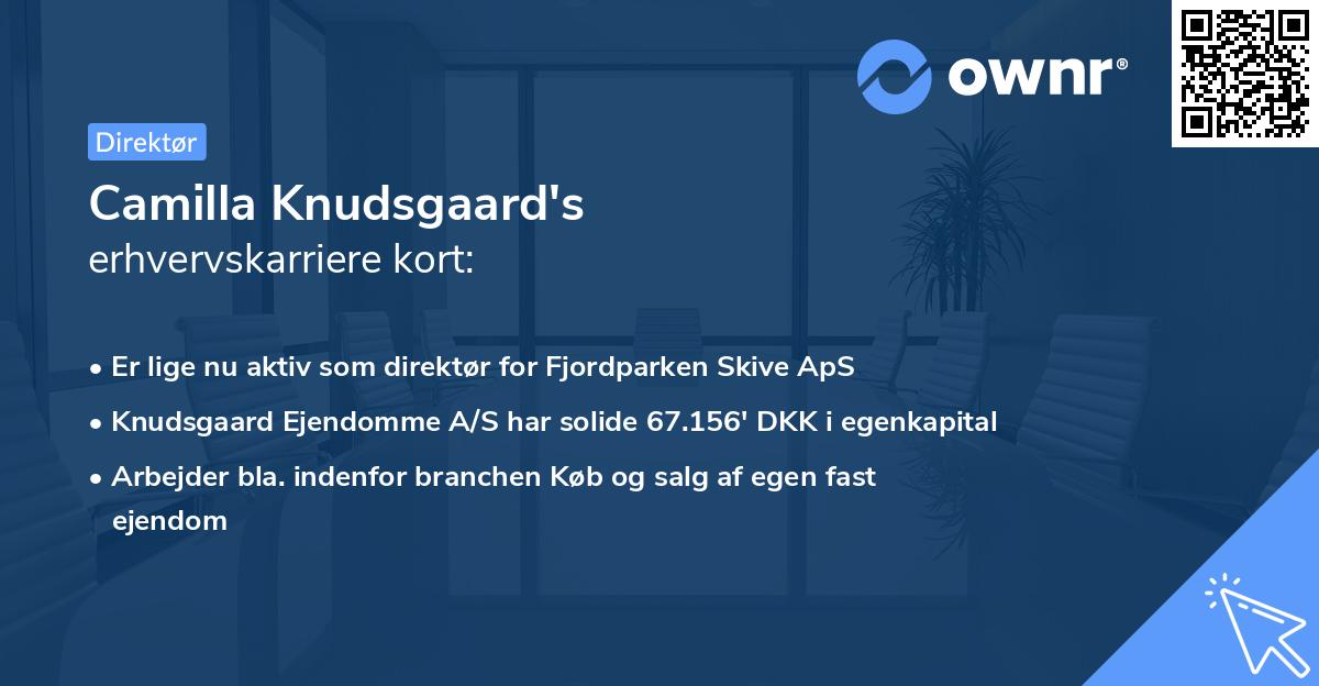 Camilla Knudsgaard's erhvervskarriere kort