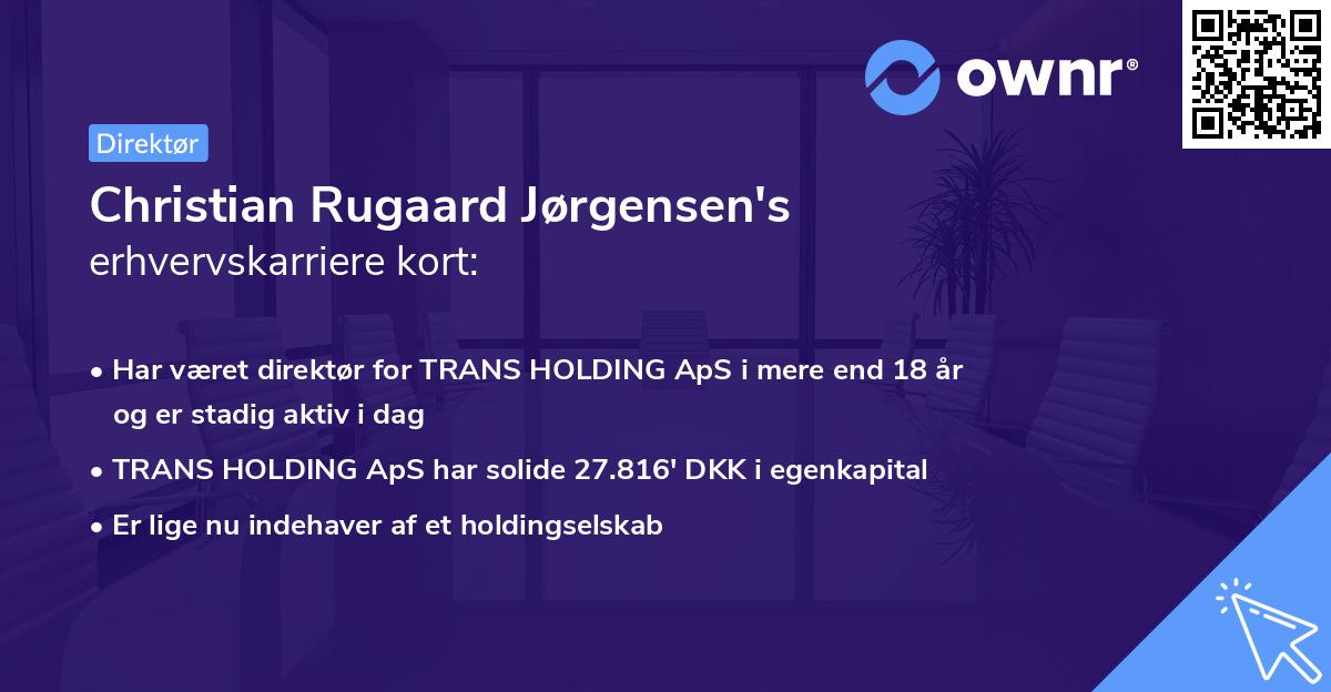 Christian Rugaard Jørgensen's erhvervskarriere kort