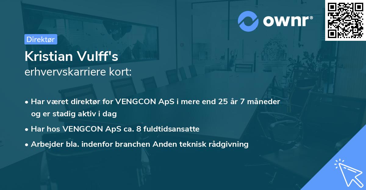 Kristian Vulff's erhvervskarriere kort
